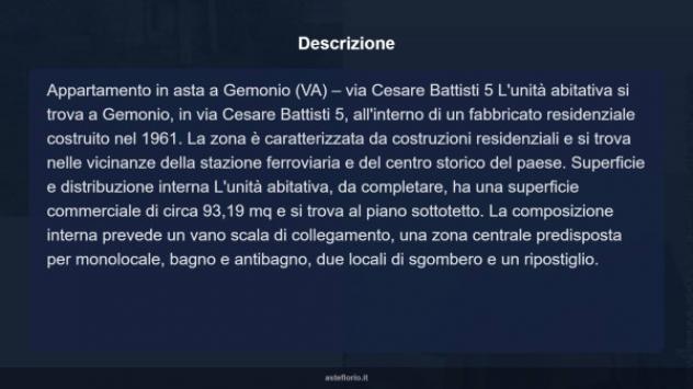 Immobile in asta di 93 m² in vendita a Gemonio - Foto 18