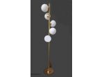 piantana lampada da terra nadia sfere vetro design 5 luci bianco opaco moderna