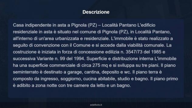 Immobile in asta di 275 m², box auto in vendita a Pignola - Foto 10