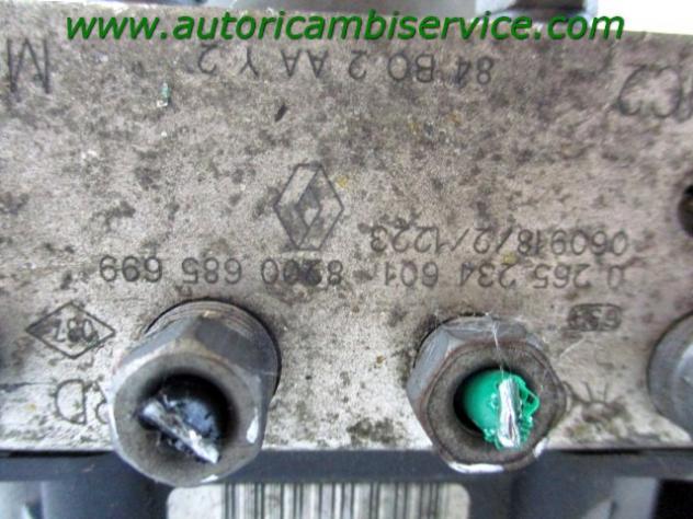 0265234601 CENTRALINA POMPA AGGREGATO ABS RENAULT MEGANE 1.5 D 78KW 6M 5P (2006) RICAMBIO USATO 8200685699 - Foto 2