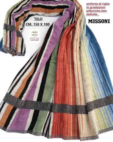 TELI SPUGNA MISSONI , MARE PISCINA BAGNO SAUNA BARCA ECC. CM. 150 X 100 - Foto 7