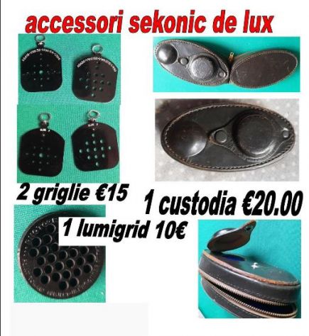 accessori per sekonic: custodia €20,grig€15,lumi€10