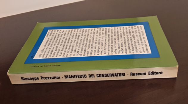 Manifesto dei conservatori, Giuseppe Prezzolini, Rusconi Editore 1^ Ediz. 1971. - Foto 2