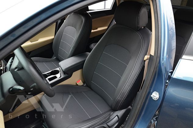 Set Coprisedili su misura per Hyundai Sonata (LF) (2014-2019)Ecopelle/Alcantara - Foto 3