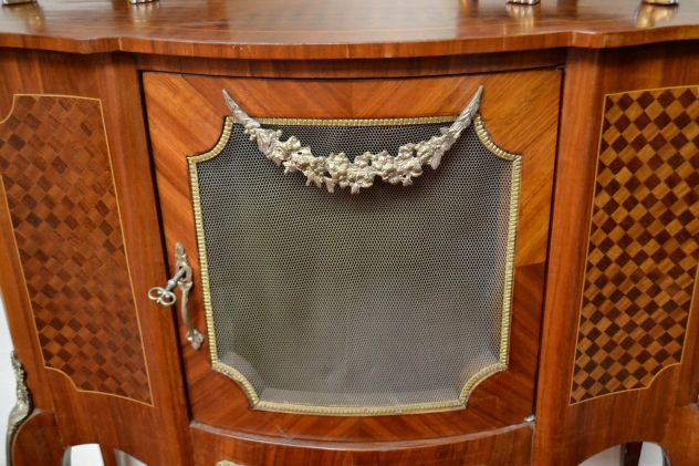 Servante stile Luigi XV lastronata a marqueterie - Foto 4