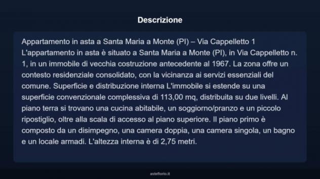 Immobile in asta di 113 m² in vendita a Santa Maria a Monte - Foto 3