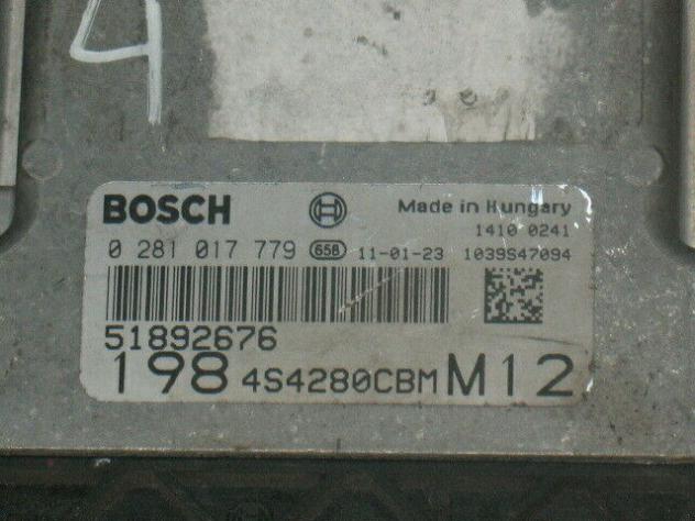 0281017779 Ecu fiat bravo 1.6 mjd bosch 0281017779 51892676 EDC16C39 - Foto 2
