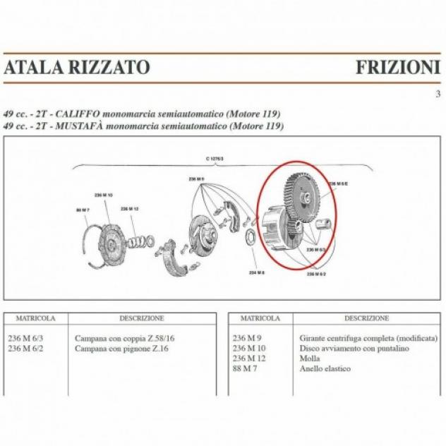 Campana frizione Atala Califfo da 16 e 58 denti - Foto 7