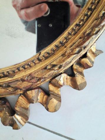 Piccola specchiera d'epoca al mercurio ovale in le - Foto 2