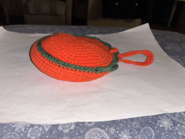 PICCOLA BORSA MANO/POLSO/BEAUTY CASE FATTA ALL’UNCINETTO VINTAGE ANNI 90 UNIS - Foto 9