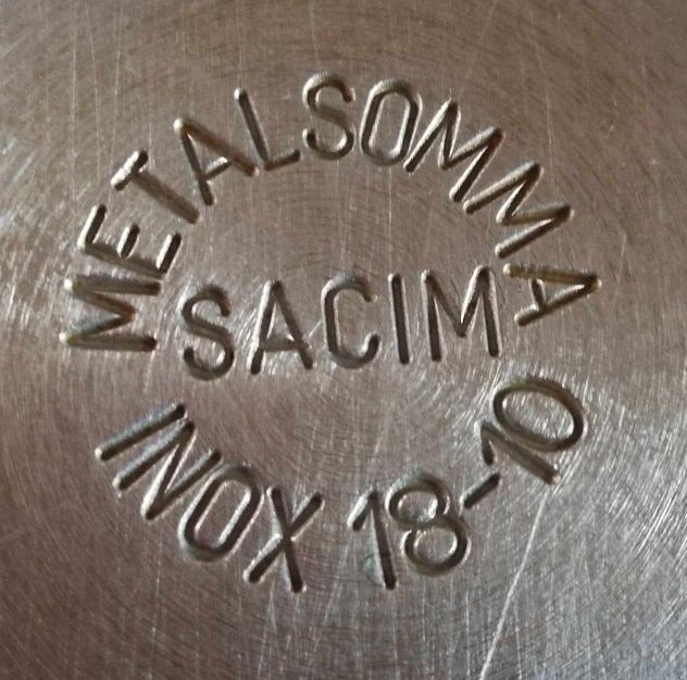 Pentola Metalsomma Sacim con coperchio e due manici,acciaio Inox 18/10 - Foto 3