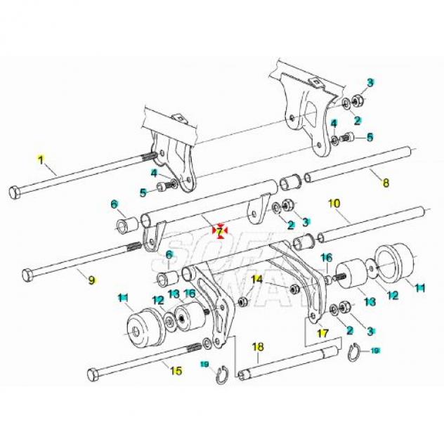 Staffa motore Aprilia Lonardo AP8135850 - Foto 4