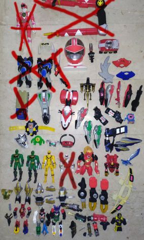 POWER RANGERS lotto set vari personaggi megazord zord veicle - Foto 2