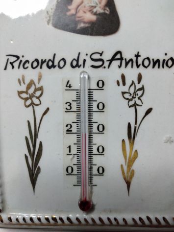 MODERNARIATO , QUADRETTO IN CERAMICA CON TERMOMETRO E DECORI IN ORO ZECCHINO - Foto 6