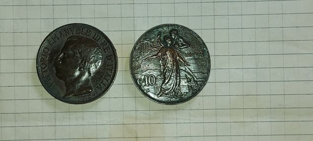 Buono da Lire 1 del 1923 ed altre monete rare del secolo 1800 e primi del 1900 - Foto 10