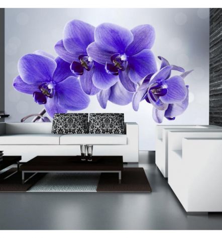 Fotomurale Adesivo Con Le Orchidee Blu ARREDALACASA