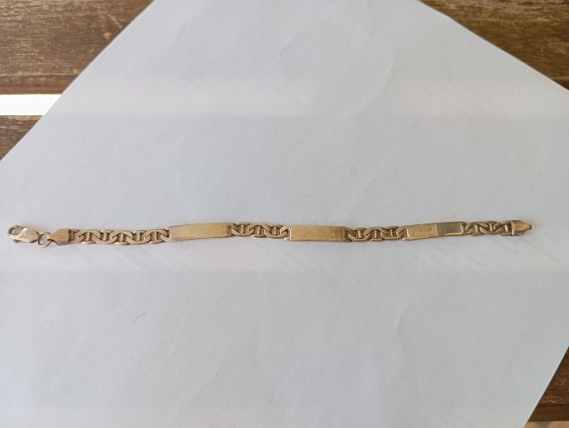 Bracciale Argento 925 Vintage Barrette Minimal 19cm 15g - Foto 6