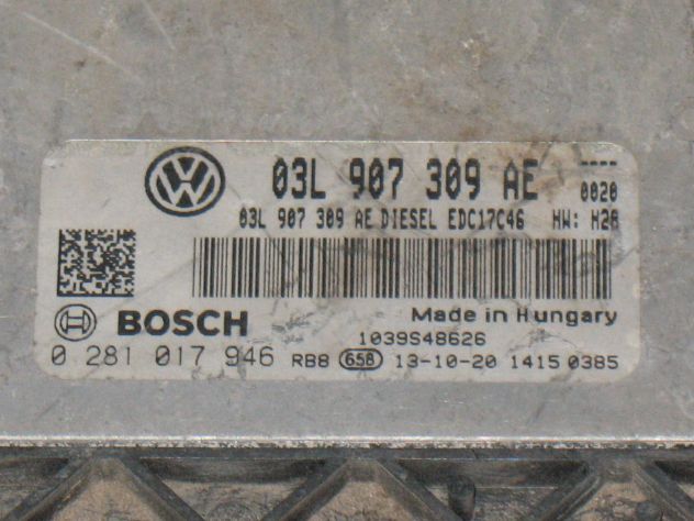 03L907309AE 0281017946 ECU VW PASSAT TIGUAN 2.0 EDC17C46 0281017946 - Foto 2