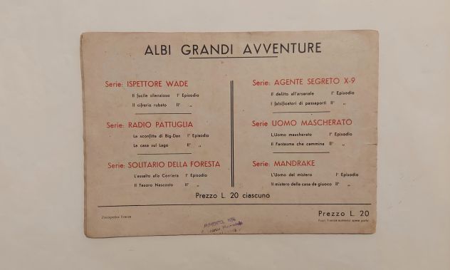 L'UOMO MASCHERATO 1°EPISODIO CASA EDITRICE NERBINI FIRENZE 21 LUGLIO, 1946 - Foto 2