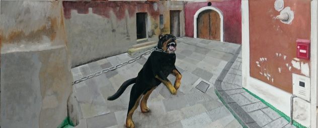 Rancori -olio su tela -50x120cm.
