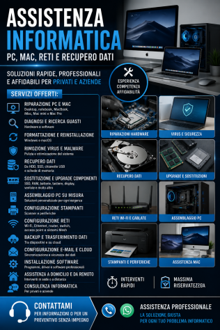 Assistenza Informatica – PC, Mac, Reti e Recupero Dati