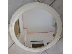 Specchio Rotondo Laccato con cornice lavorata sbalzata in legno da 6 cm. Misura
