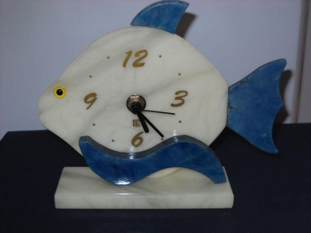Orologio Pesce Medio in Marmo Alabastro – Lapis