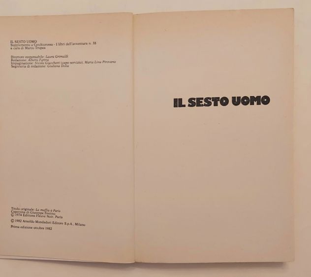 Il sesto uomo di Serge Jacquemard 1°Ed.Arnoldo Mondadori, 1982 - Foto 5