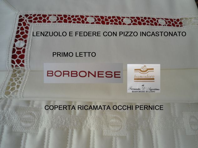BORBONESE completo letto corredo , matrimonio , sposa . - Foto 5