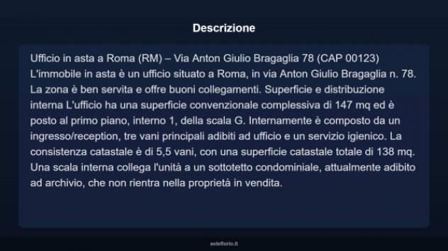 Immobile in asta di 147 m² in vendita a Roma - Foto 3