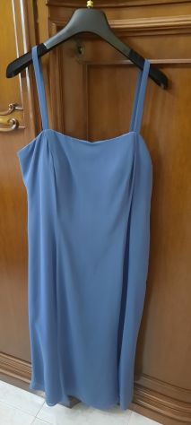 ABITO DONNA ELEGANTE DA CERIMONIA CON COPRISPALLE BLU MARINE,MUSANI COUTURE T.48 - Foto 3