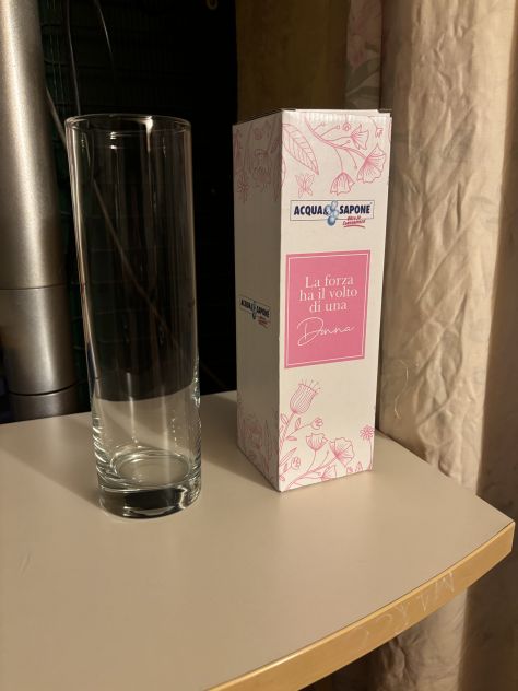 VASO PER FIORI NUOVO CONFEZIONATO IN VETRO TRASPARENTE MARCA PASABAHCE BY ACQUA - Foto 8