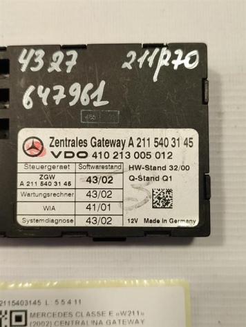 CENTRALINA GATEWAY MERCEDES Classe C Berlina W203 A2115403145 647961 diesel 2685 (0004) - Foto 2