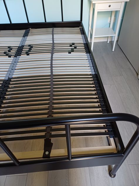 Letto matrimoniale in ferro battuto nero nuovo - Foto 4