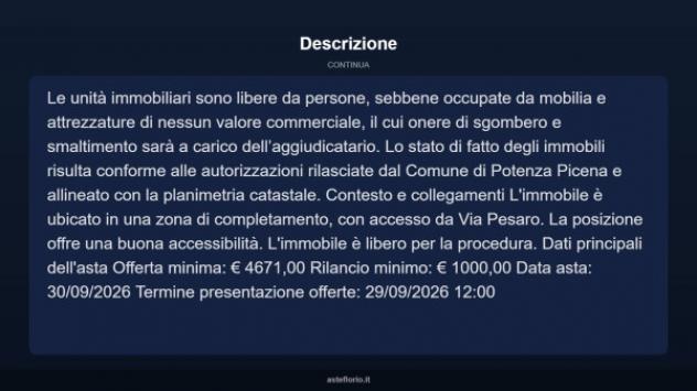 Immobile in asta di 39 m² in vendita a Potenza Picena - Foto 5