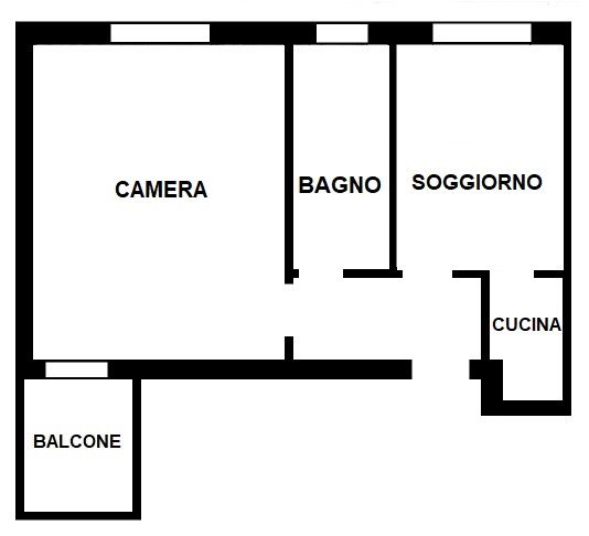 2 locali con cantina