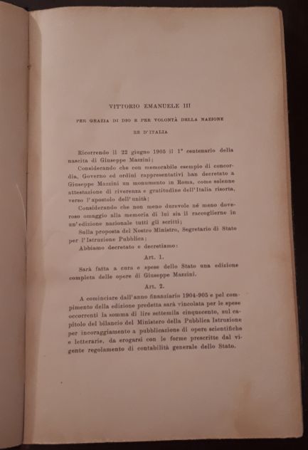 GIUSEPPE MAZZINI, SCRITTI EDITI ED INEDITI, SCRITTI POLITICI, 1924. - Foto 5