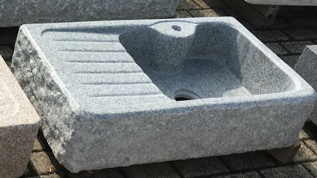 Lavandino lavello in pietra granito da esterno 90cm - Foto 2