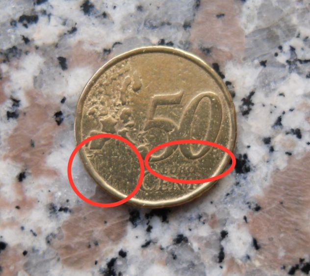 50 CENTESIMI D' EURO DEL 2002 ITALIA CON DIFETTO DI CONIO - - Foto 2