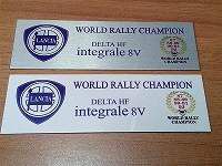 targhette tunnel personalizzate lancia delta hf integrale evo 1 2