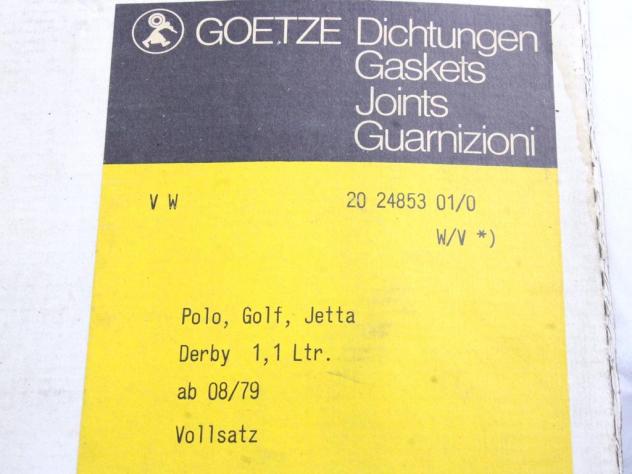 202485301 KIT GUARNIZIONI MOTORE GOETZE VOLKSWAGEN GOLF 1 1.1 37KW (DAL 08/1979) RICAMBIO NUOVO - Foto 6
