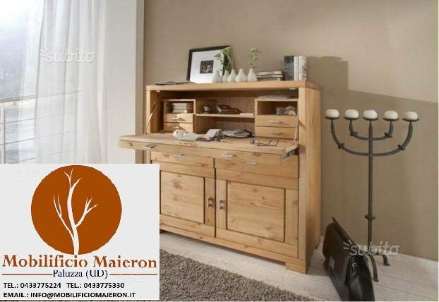 Mobili Rustici Stile Credenzone in Legno con Anta a Ribalta cod 001/N nuovi