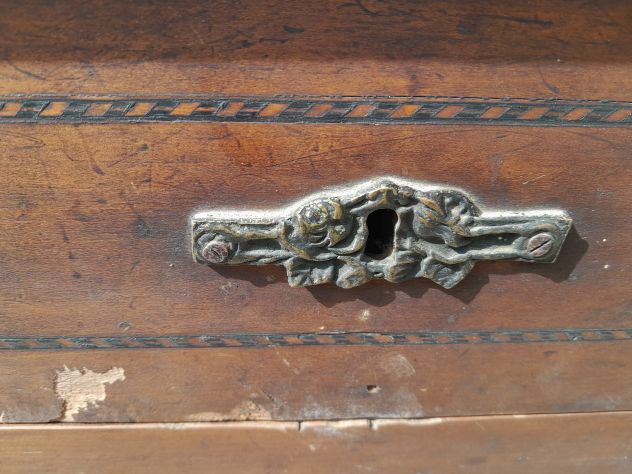Cassettone Comò Specchiera Antico in legno con piano di pietra - Foto 5