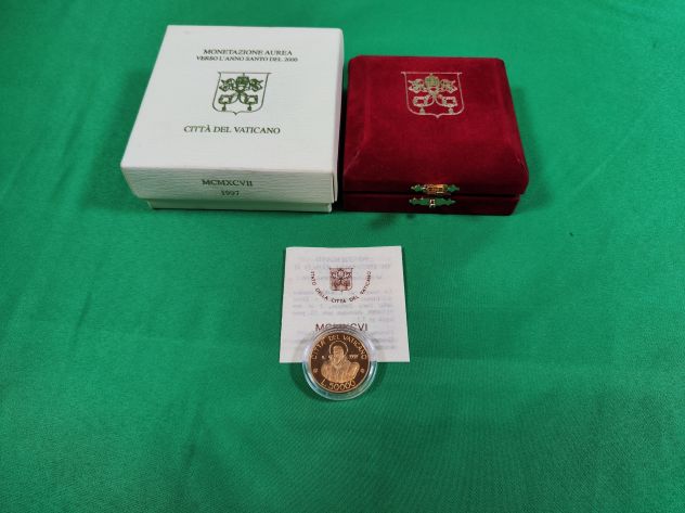 MONETE D`ORO CITTA' DEL VATICANO GIUBIELO GIOVANNI PAOLO II - Foto 2