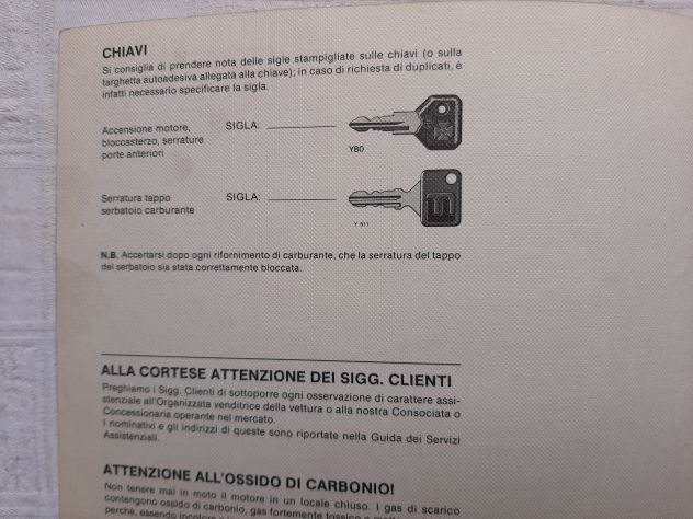 ALFA ROMEO ALFETTA ANNO 1983 USO E MANUTENZIONE   ORIGINALE - Foto 4