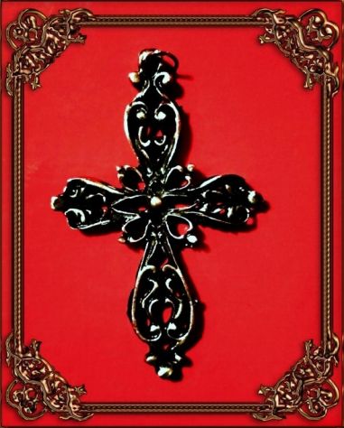 CIONDOLO NUOVO ***CROCE GOTICA STILE ANTICATO***