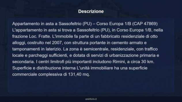 Immobile in asta di 131 m² con più di 5 locali e box auto in vendita a Sassofeltrio - Foto 13