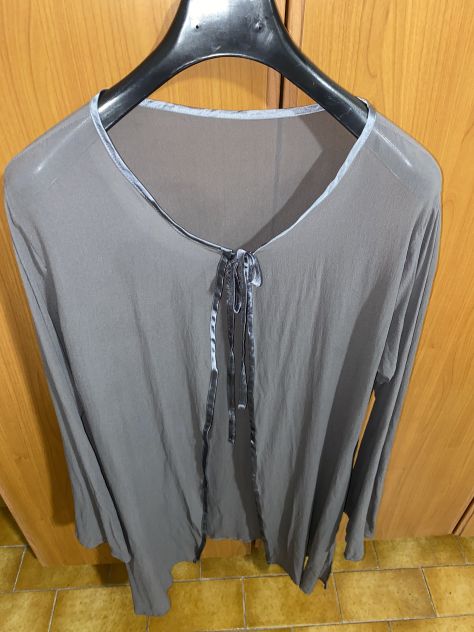 UN COPRI ABITO/VESTITO COME NUOVO LEGGERO ESTIVO TRASPARENTE LUNGO VINTAGE GRIGI - Foto 4