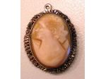 Cameo pendente montatura filigrana d'argento