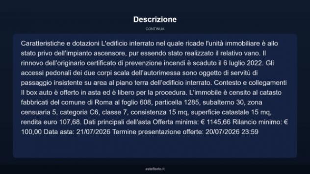 Immobile in asta di 14 m² in vendita a Roma - Foto 4